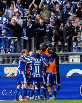 IFK Göteborgs David Kruse jublar med lagkamrater
