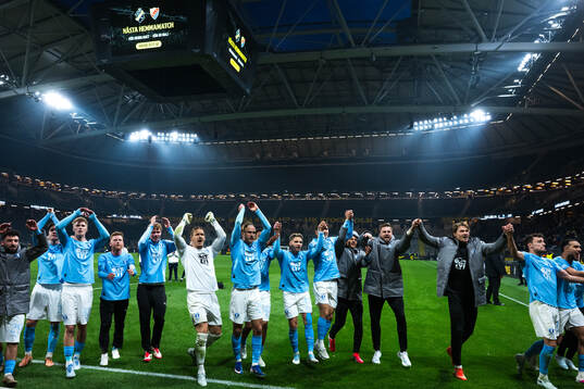 Malmö FFs spelare jublar