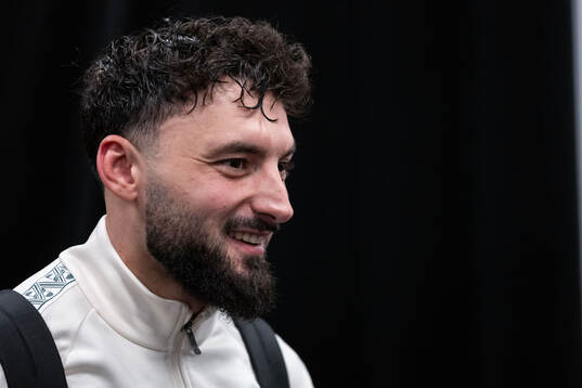 Malmö FFs Sead Haksabanovic i mixade zonen