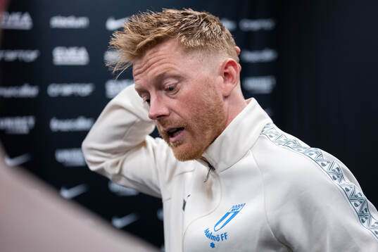 Malmö FFs Anders Christiansen i mixade zonen