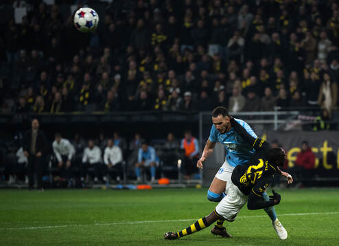 Malmö FFs Andrej Djuric och AIKs Ibrahim Cisse