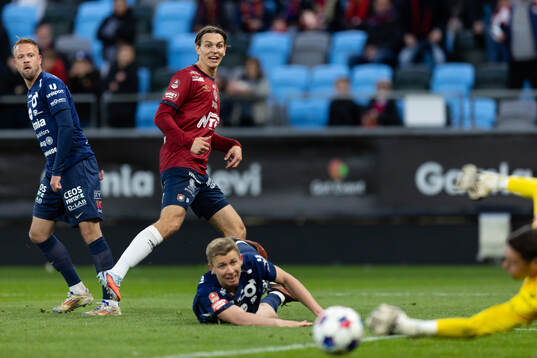 Örgrytes Noah Christoffersson med ett avslut som Degerfors