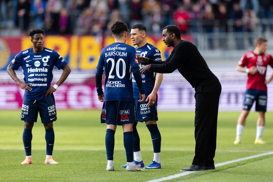 Degerfors huvudtränare Henok Goitom och Elias Barsoum