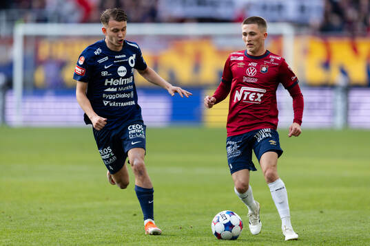 Degerfors Kazper Karlsson och Örgrytes Benjamin Laturnus