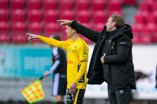 Elfsborgs Simon Hedlund och manager Björn Hamberg