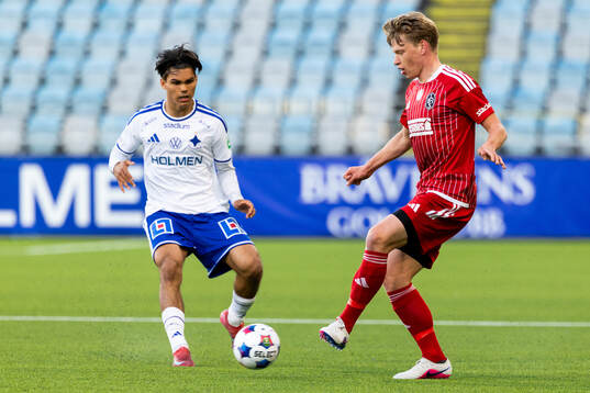 IFK Norrköpings Noel Sernelius och Landskronas Gustaf