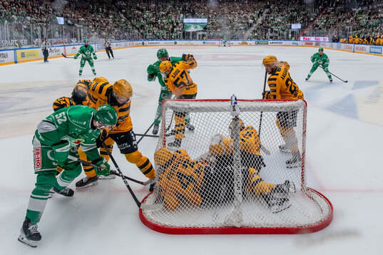 Rögles Felix Nilsson oroar mot Skellefteås Max Krogdahl