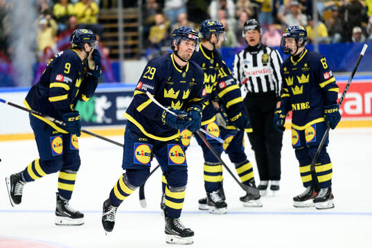 Axel Andersson of Sweden celebrates