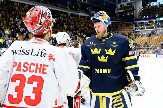 Goaltender Magnus Hellberg of Sweden