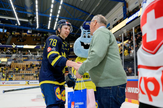 Sascha Boumedienne of Sweden is awarded player of the match