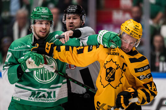 Rögles Albin Sundsvik och Skellefteås Jonathan Pudas i
