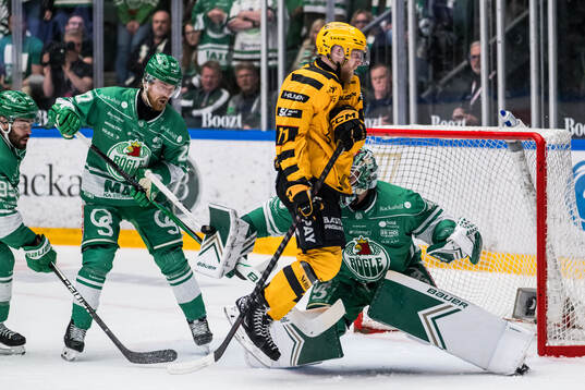 Skellefteås Jonathan Davidsson täcker framför Rögles