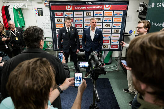 Skellefteås huvudtränare Daniel Hermansson och Rögles