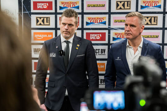 Skellefteås huvudtränare Daniel Hermansson och Rögles
