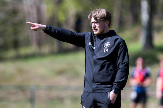 Ängelholms tränare Tim Hallén