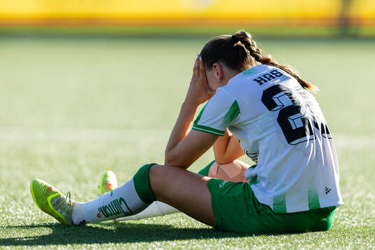 Vilde Hasund of Hammarby looks dejected