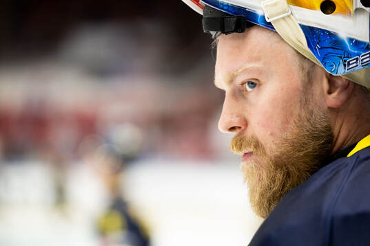 Goaltender Magnus Hellberg of Sweden