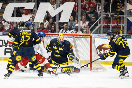 Goaltender Magnus Hellberg of Sweden