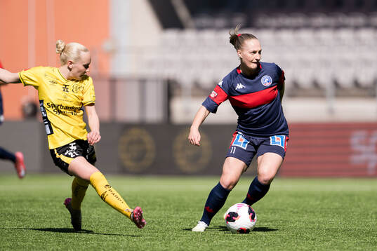 Elfsborgs Tea Skoglund och Linköpings Emma Viklund