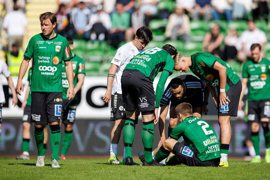 Varbergs Gustav Broman har ont