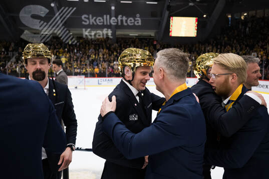 Skellefteås huvudtränare Daniel Hermansson  och Rögles