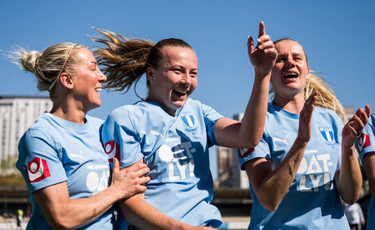 Malmö FFs Nellie Lilja, Sara Kanutte och Nellie Lilja