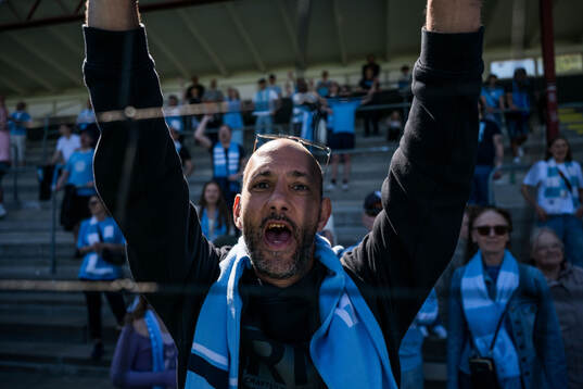 Malmö FFs supportrar jublar