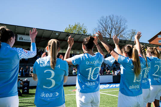 Malmö FFs Katariina Kosola, Isabella D'Aquila och Emma