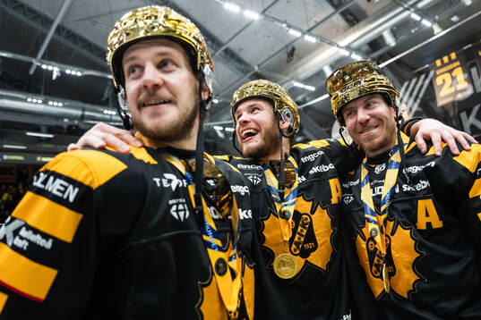 Skellefteås Jonathan Pudas, Rickard Hugg och Pär Lindholm