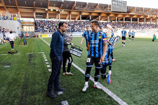 Sirius tränare Andreas Engelmark och Henrik Rönnlöf