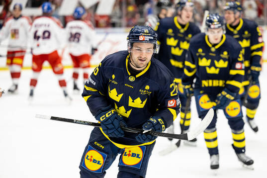 Erik Brännström of Sweden celebrates