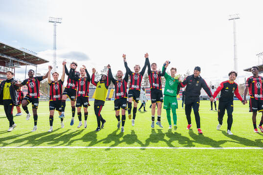 Östersunds spelare jublar