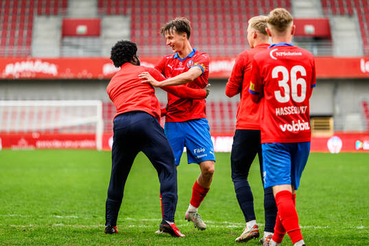 Helsingborgs Lukas Kjellnäs jublar