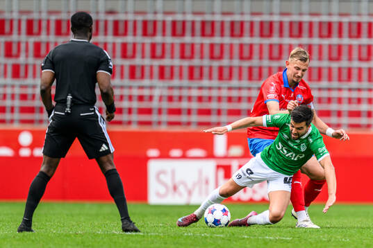 Helsingborgs Jakob Voelkerling Persson och Brages Haris