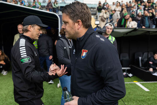 GAIS tränare Fredrik Holmberg och Örgrytes tränare