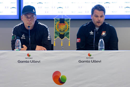 GAIS tränare Fredrik Holmberg och Örgrytes tränare