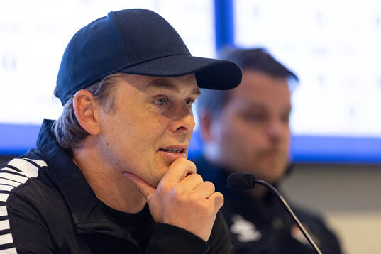 GAIS tränare Fredrik Holmberg och Örgrytes tränare
