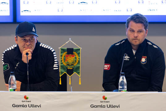 GAIS tränare Fredrik Holmberg och Örgrytes tränare