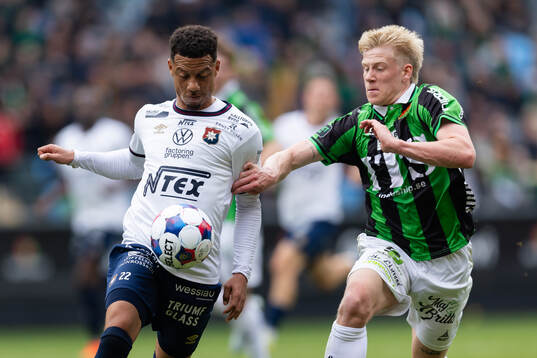 Örgrytes Tobias Sana och GAIS Robert Frosti Thorkelsson