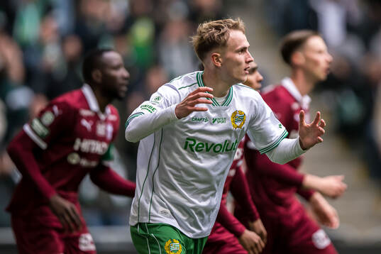 Hammarbys Victor Lind reagerar