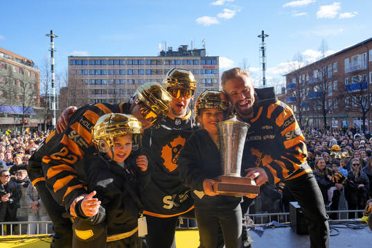 Skellefteås Jonathan Johnson , målvakt Linus Söderström