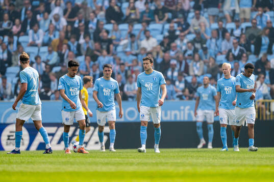 Malmö FFs Adrian Skogmar, Colin Rösler, Otto Rosengren