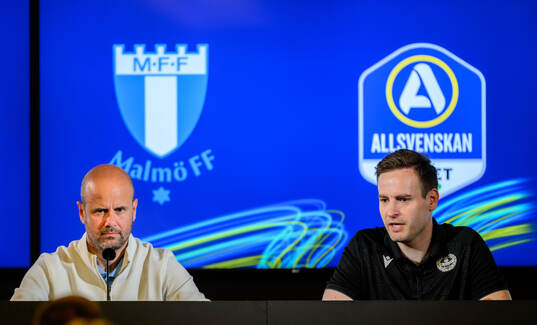 Malmö FFs huvudtränare Miguel Angel Ramirez och Mjällbys