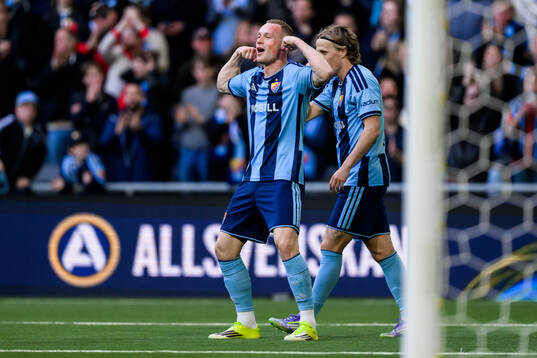 Djurgårdens Kristian Lien jublar