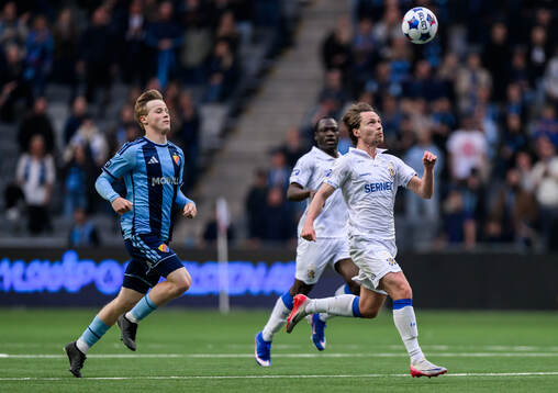 Djurgårdens Bo Hegland och IFK Göteborgs Filip Ottosson
