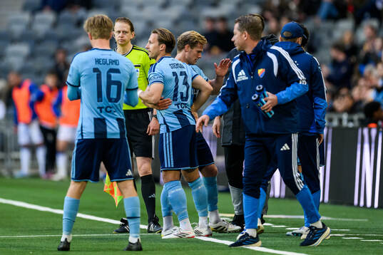 Djurgårdens Daniel Stensson och Hampus Finndell