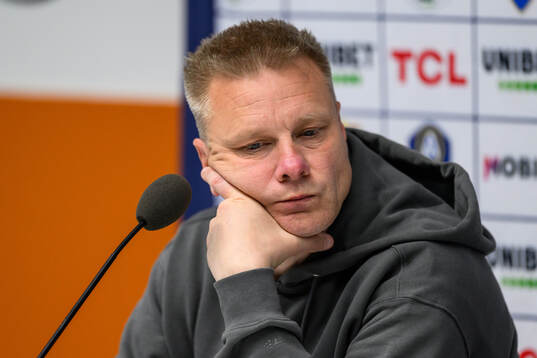IFK Göteborgs tränare Stefan Billborn på presskonferensen