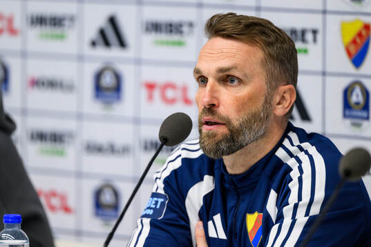 Djurgårdens tränare Jani Honkavaara på presskonferensen