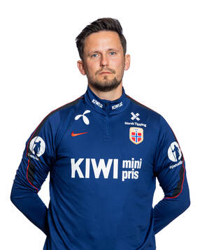 Igor Aase of the Norwegian national football team poses for