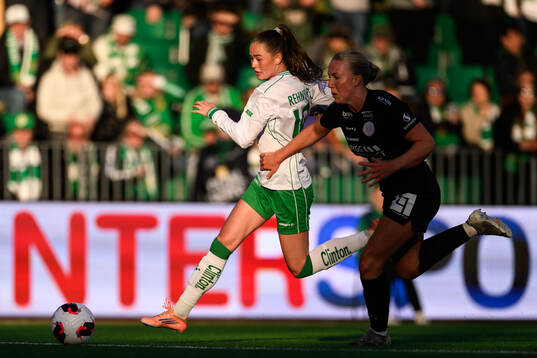 Hammarbys Svea Rehnberg och IK Uppsalas Thindra Mattsson